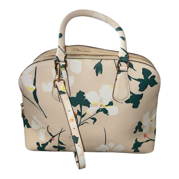 A New Day Floral Dome Satchel Cream Handbag - Picture 1 of 6